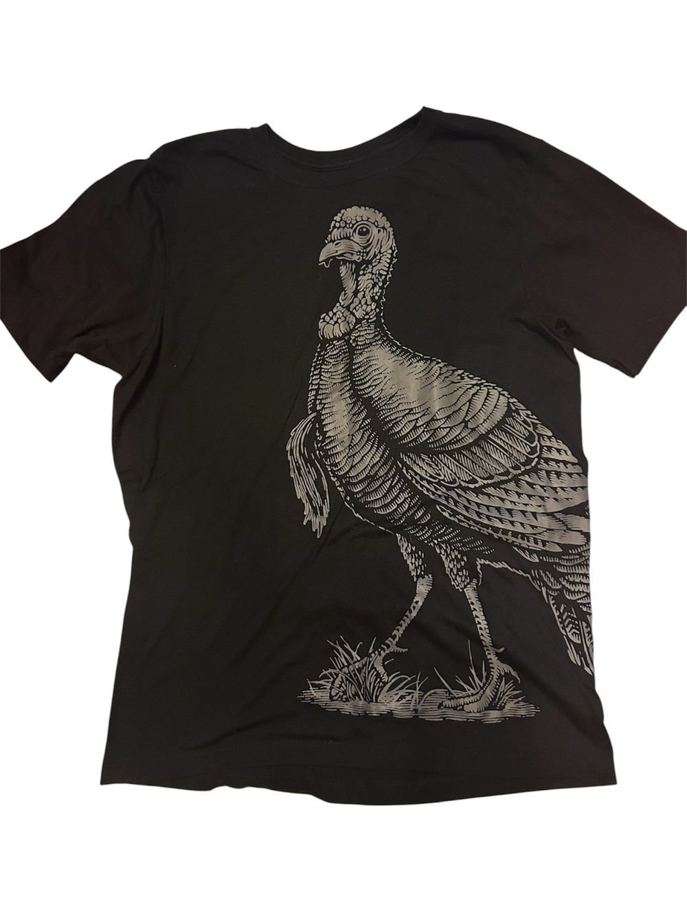 Wild Turkey Black Graphic Tee with Large Turkey Print